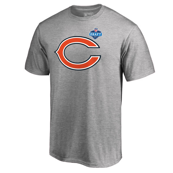 Men's Chicago Bears Pro Line by Fanatics Branded Heather Gray 2017 NFL Draft Athletic Heather T-Shirt