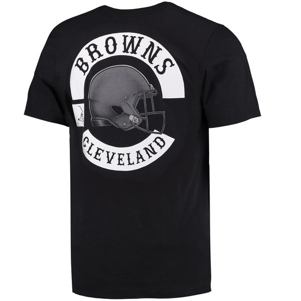 Men's Cleveland Browns Nike Black Helmet Tri Blend T-Shirt2