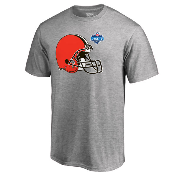Men's Cleveland Browns Pro Line by Fanatics Branded Heather Gray 2017 NFL Draft Athletic Heather T-Shirt