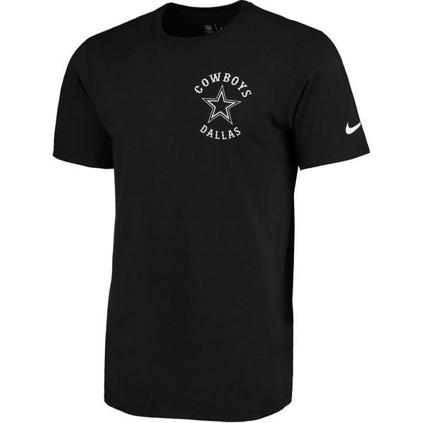 Men's Dallas Cowboys Nike Black Helmet Tri Blend T-Shirt
