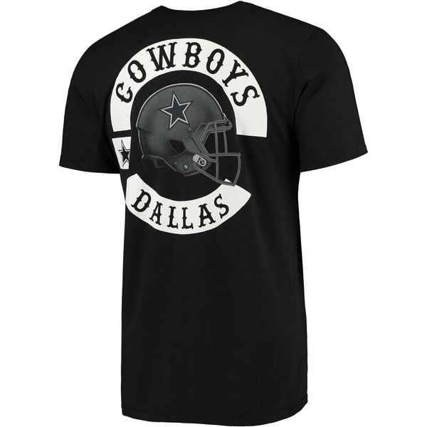 Men's Dallas Cowboys Nike Black Helmet Tri Blend T-Shirt2