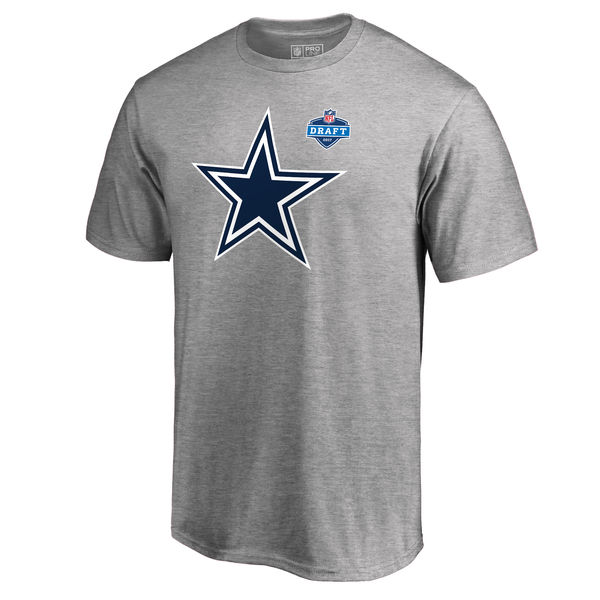 Men's Dallas Cowboys Pro Line by Fanatics Branded Heather Gray 2017 NFL Draft Athletic Heather T-Shirt