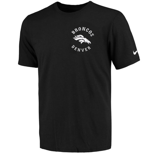 Men's Denver Broncos Nike Black Helmet Tri Blend T-Shirt