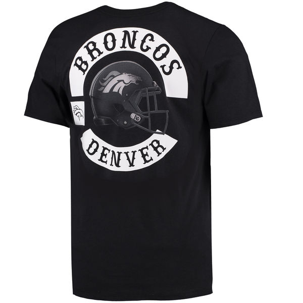 Men's Denver Broncos Nike Black Helmet Tri Blend T-Shirt2