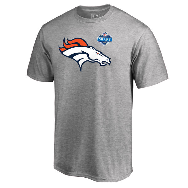 Men's Denver Broncos Pro Line by Fanatics Branded Heather Gray 2017 NFL Draft Athletic Heather T-Shirt