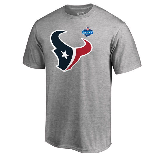 Men's Houston Texans Pro Line by Fanatics Branded Heather Gray 2017 NFL Draft Athletic Heather T-Shirt