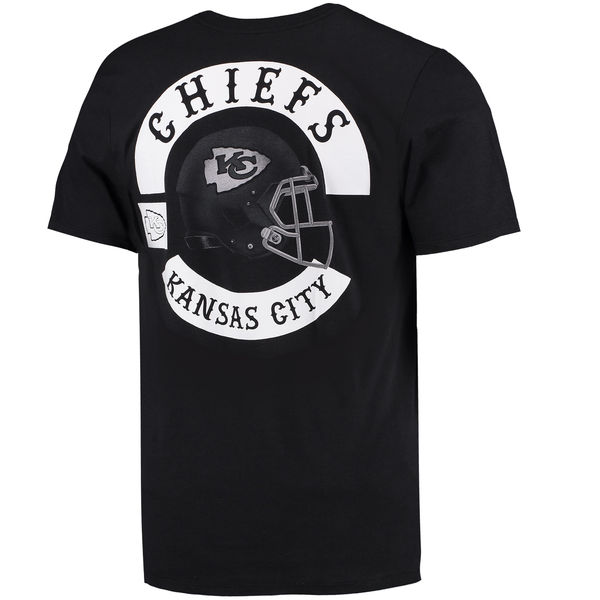 Men's Kansas City Chiefs Nike Black Helmet Tri Blend T-Shirt2