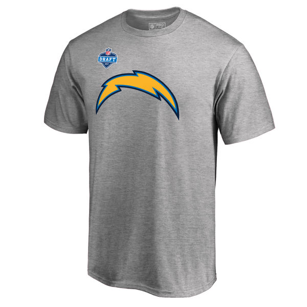 Men's Los Angeles Chargers Pro Line by Fanatics Branded Heather Gray 2017 NFL Draft Athletic Heather T-Shirt