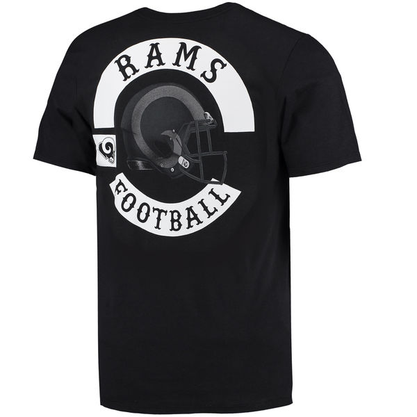 Men's Los Angeles Rams Nike Black Helmet Tri Blend T-Shirt2