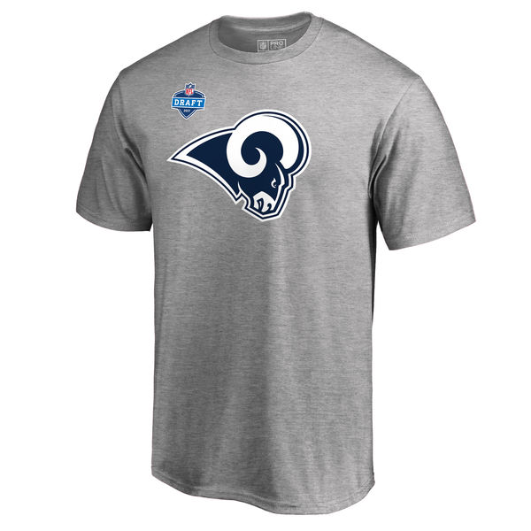 Men's Los Angeles Rams Pro Line by Fanatics Branded Heather Gray 2017 NFL Draft Athletic Heather T-Shirt
