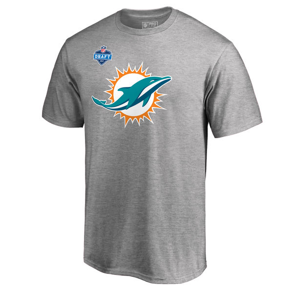 Men's Miami Dolphins Pro Line by Fanatics Branded Heather Gray 2017 NFL Draft Athletic Heather T-Shirt