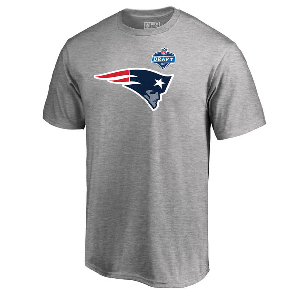 Men's New England Patriots Pro Line by Fanatics Branded Heather Gray 2017 NFL Draft Athletic Heather T-Shirt