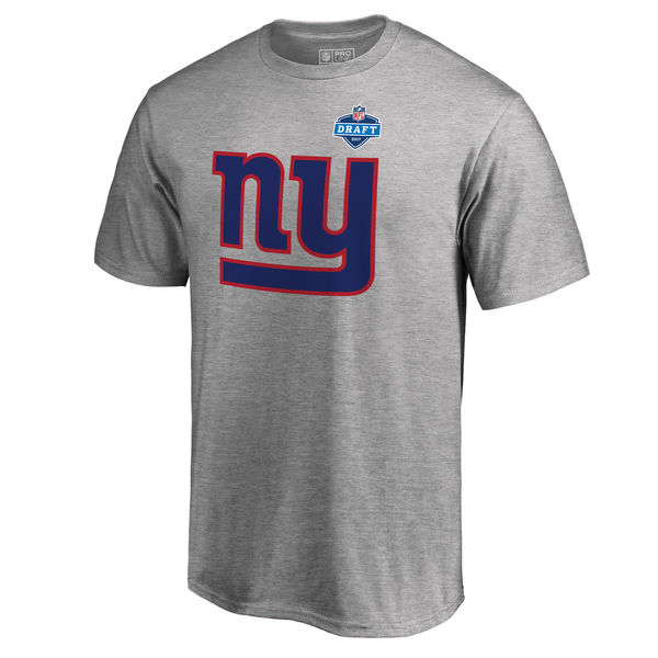 Men's New York Giants Pro Line by Fanatics Branded Heather Gray 2017 NFL Draft Athletic Heather T-Shirt