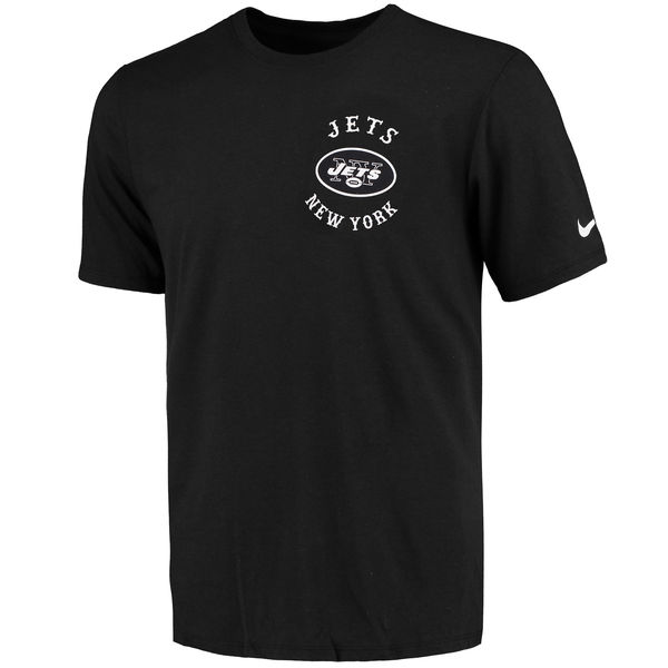 Men's New York Jets Nike Black Helmet Tri Blend T-Shirt