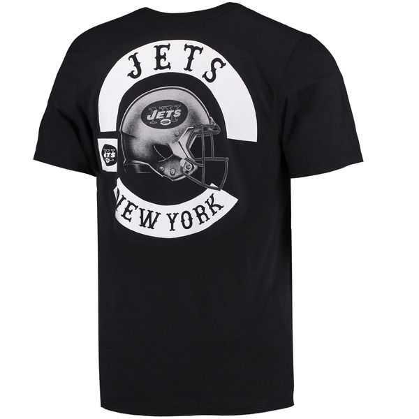 Men's New York Jets Nike Black Helmet Tri Blend T-Shirt2