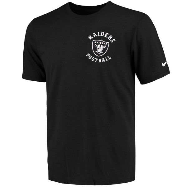 Men's Oakland Raiders Nike Black Helmet Tri Blend T-Shirt