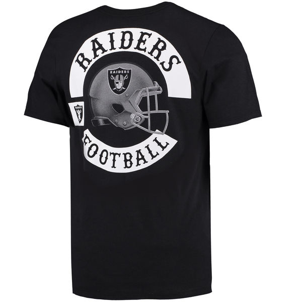 Men's Oakland Raiders Nike Black Helmet Tri Blend T-Shirt2