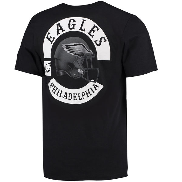 Men's Philadelphia Eagles Nike Black Helmet Tri Blend T-Shirt2