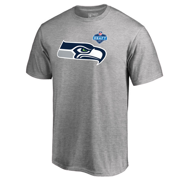 Men's Seattle Seahawks Pro Line by Fanatics Branded Heather Gray 2017 NFL Draft Athletic Heather T-Shirt