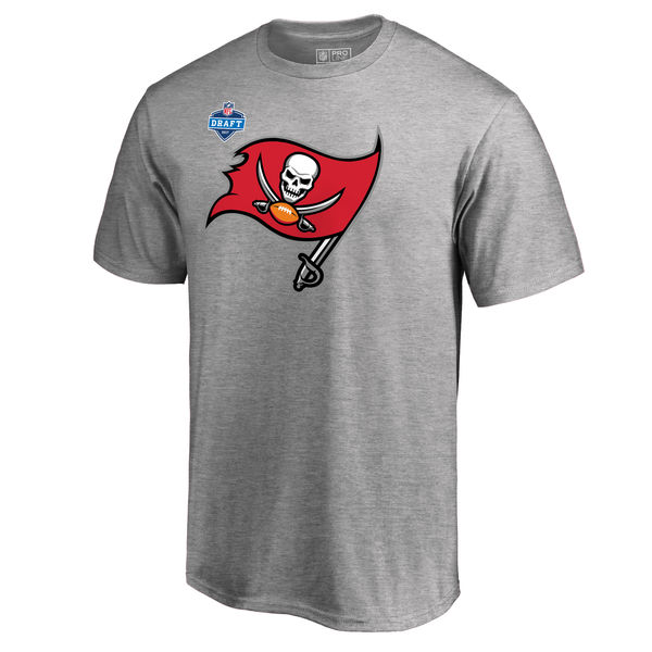 Men's Tampa Bay Buccaneers Pro Line by Fanatics Branded Heather Gray 2017 NFL Draft Athletic Heather T-Shirt