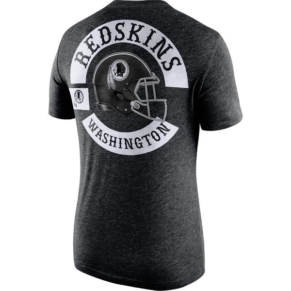Men's Washington Redskins Nike Black Helmet Tri Blend T-Shirt2