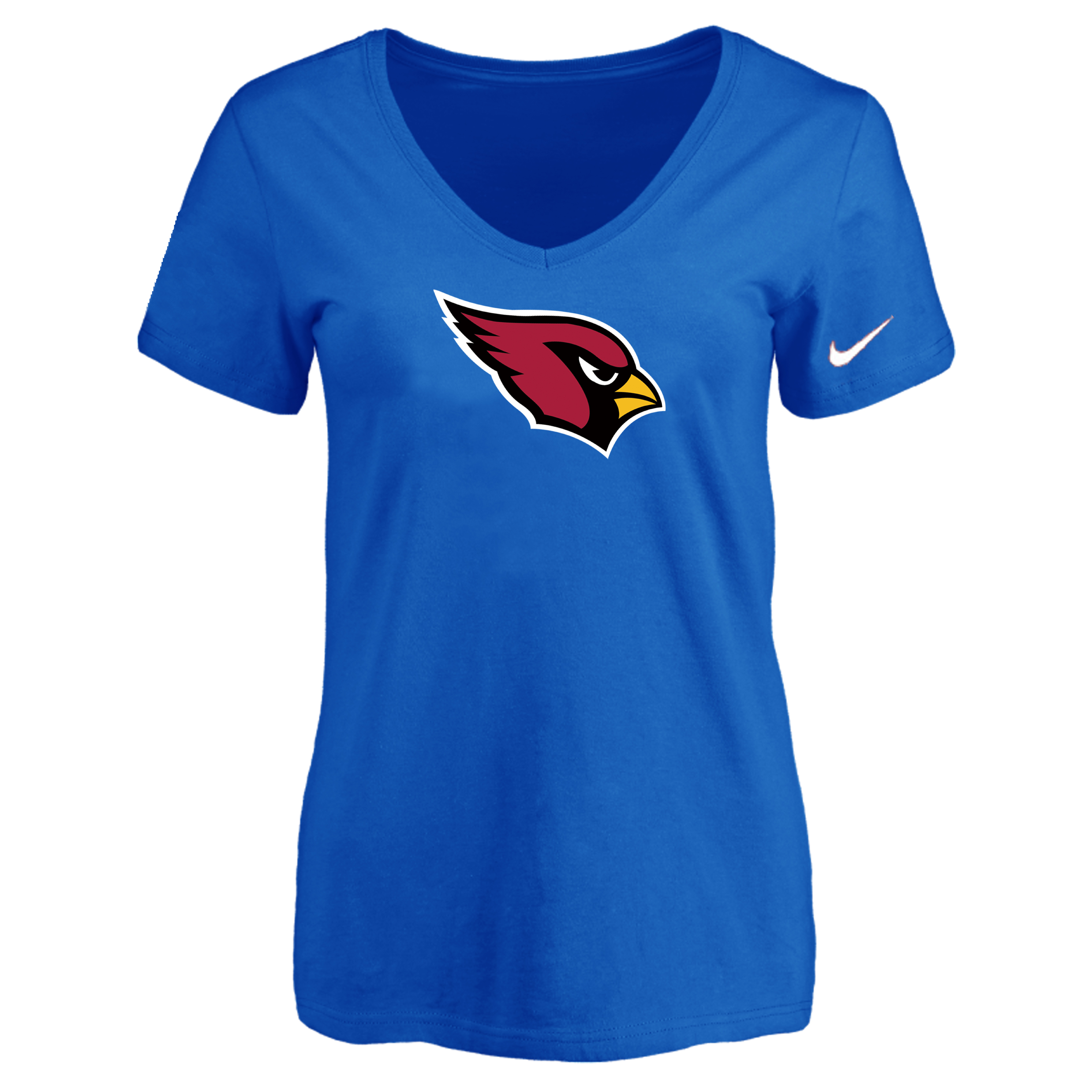 Arizona Cardinals Blue Women's Logo V neck T-Shirt