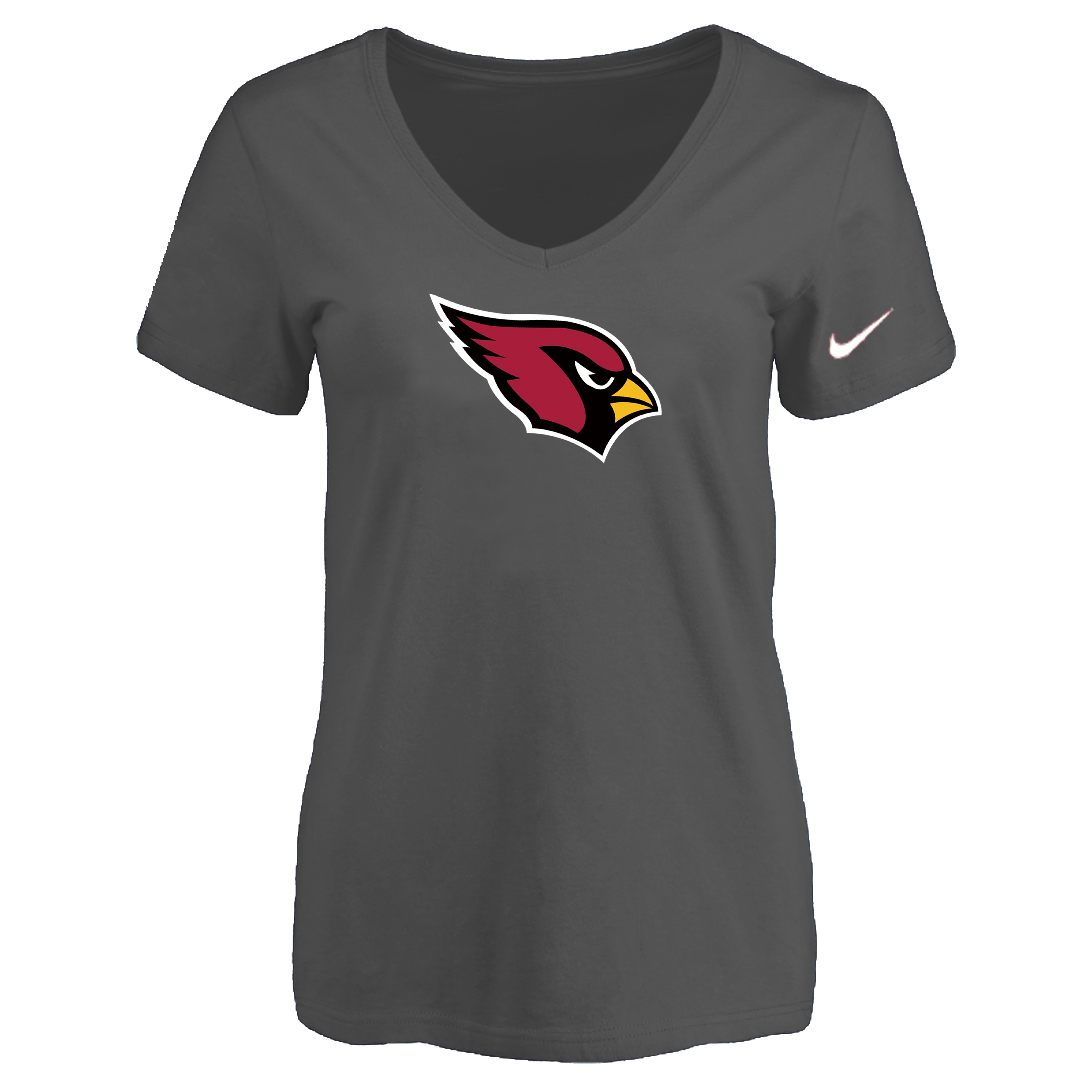 Arizona Cardinals D.Gray Women's Logo V neck T-Shirt - Click Image to Close