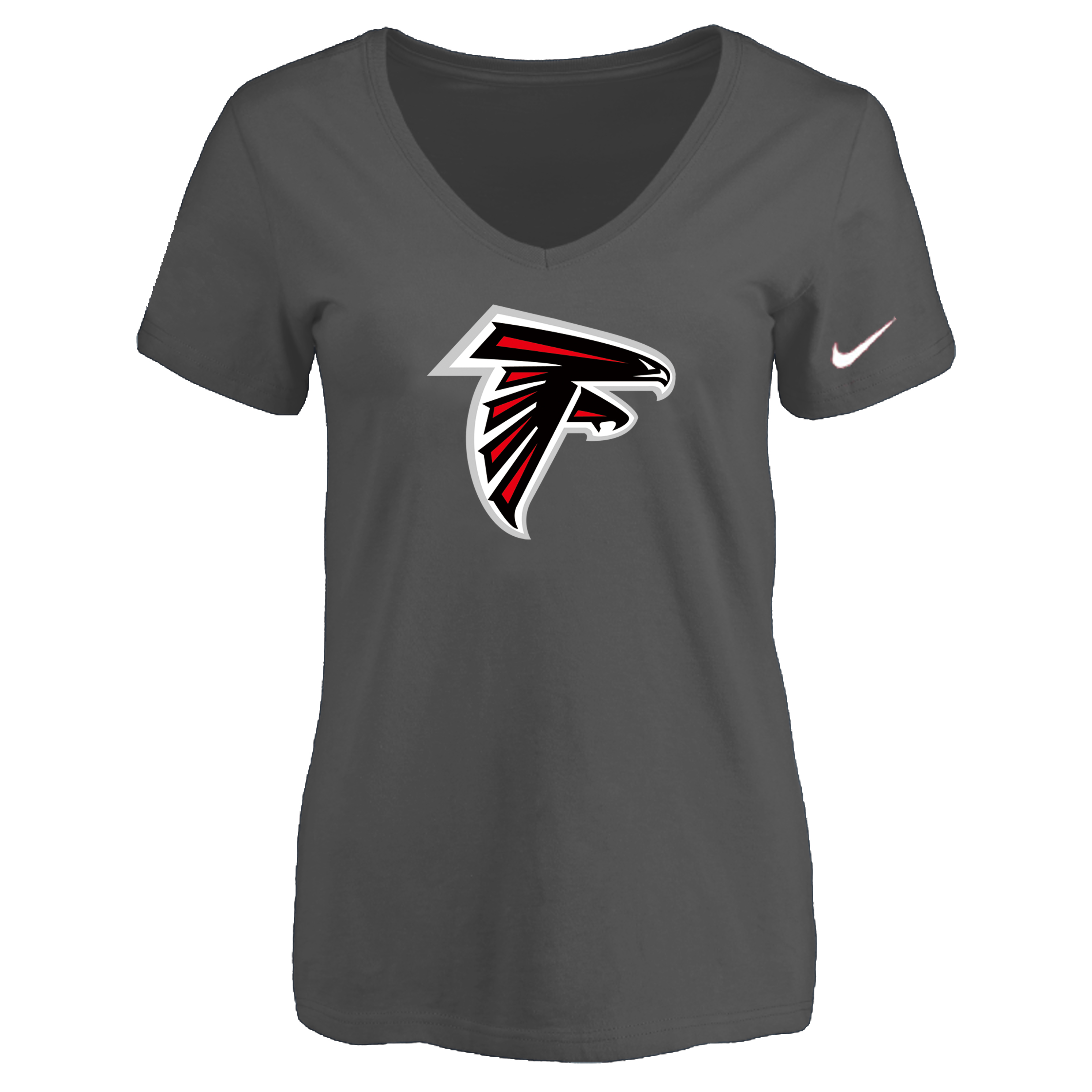 Atlanta Falcons D.Gray Women's Logo V neck T-Shirt
