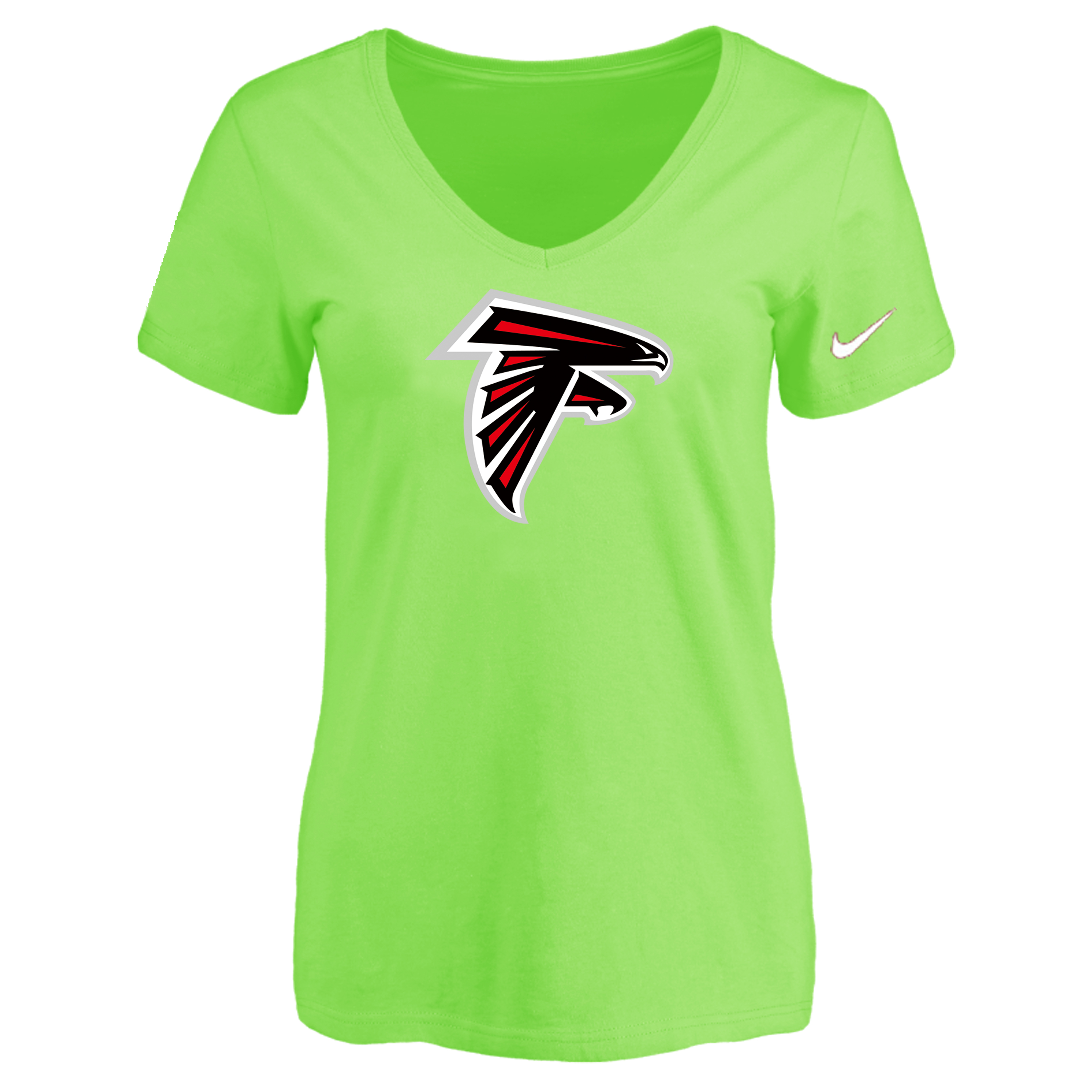 Atlanta Falcons L.Green Women's Logo V neck T-Shirt