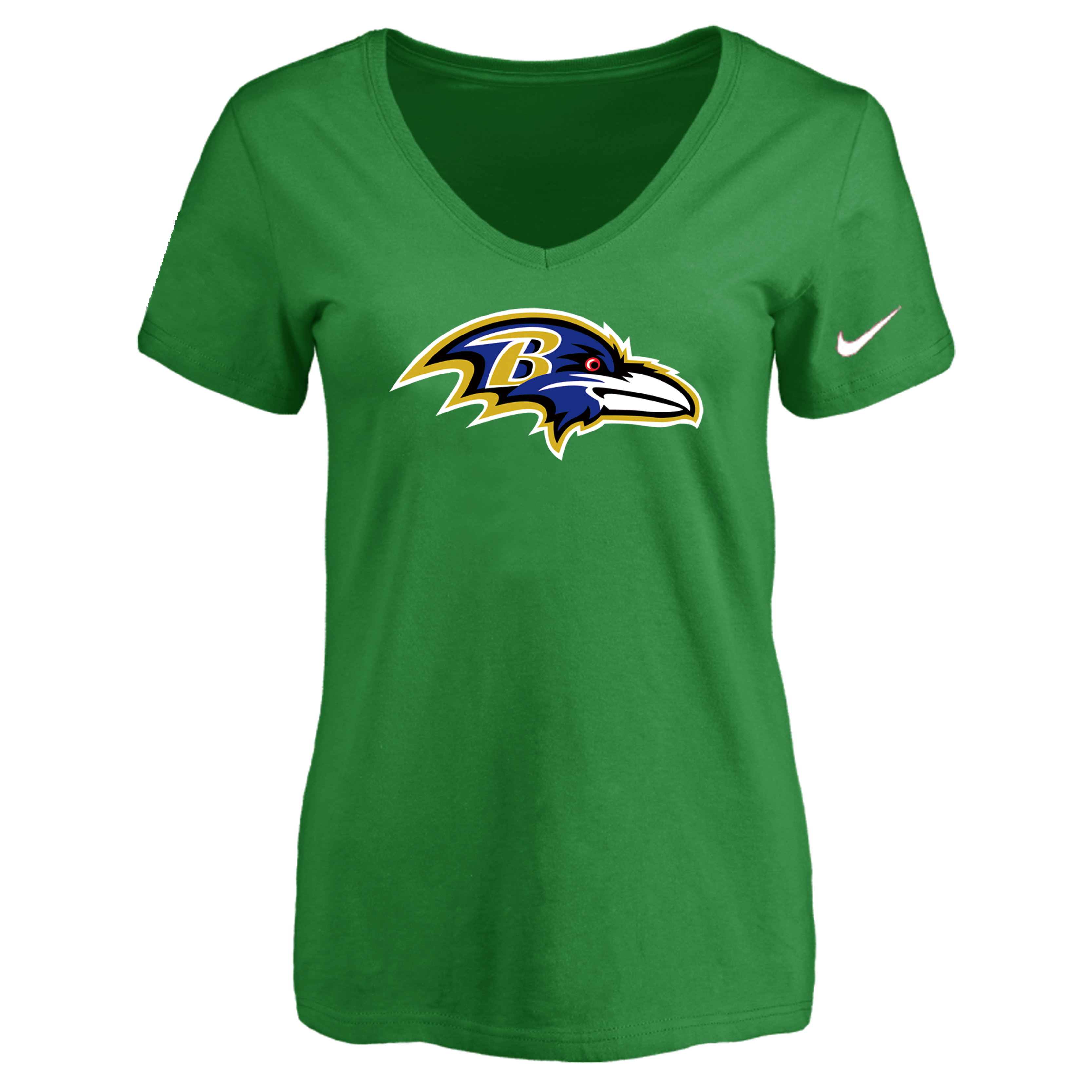 Baltimore Ravens D.Green Women's Logo V neck T-Shirt