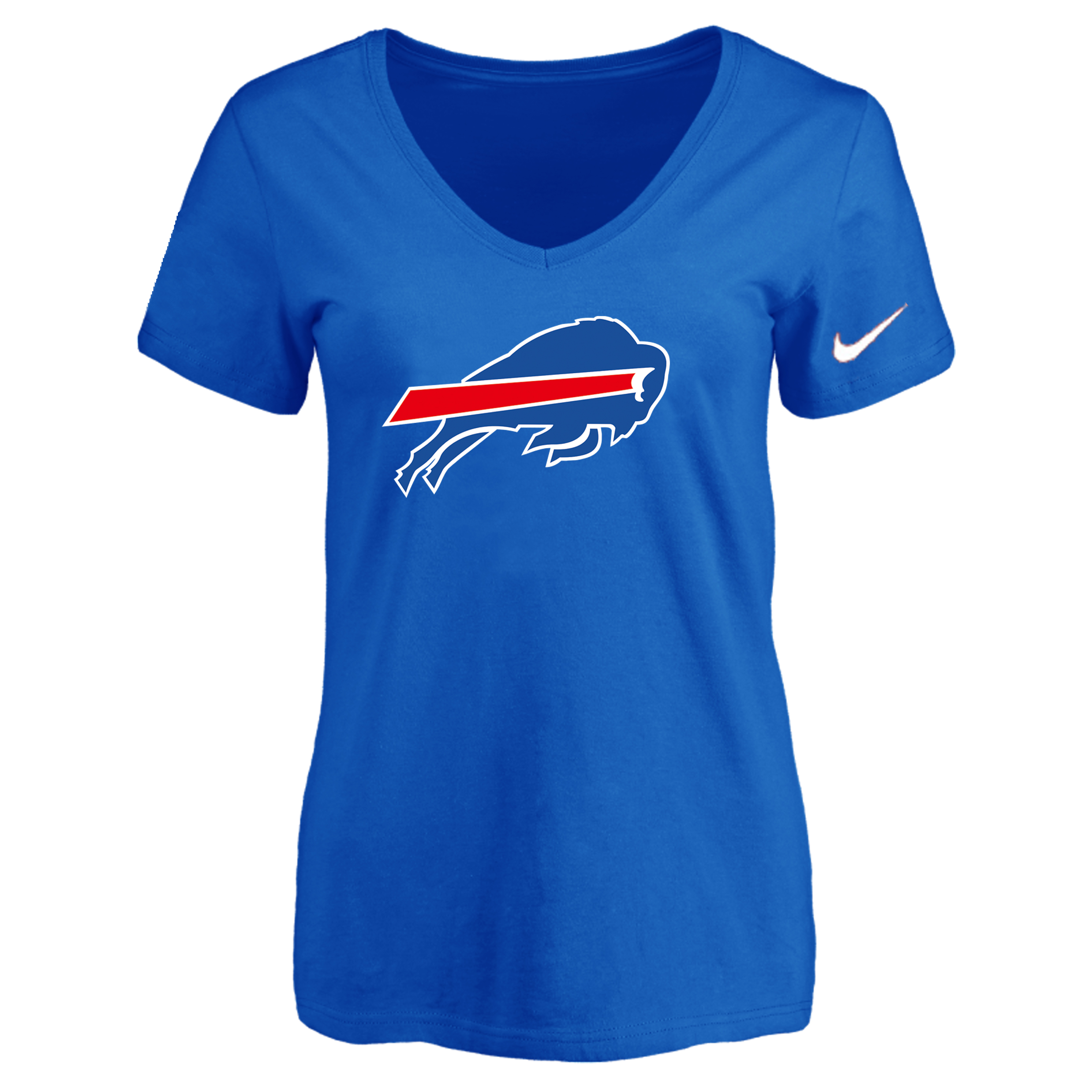 Buffalo Bills Blue Women's Logo V neck T-Shirt