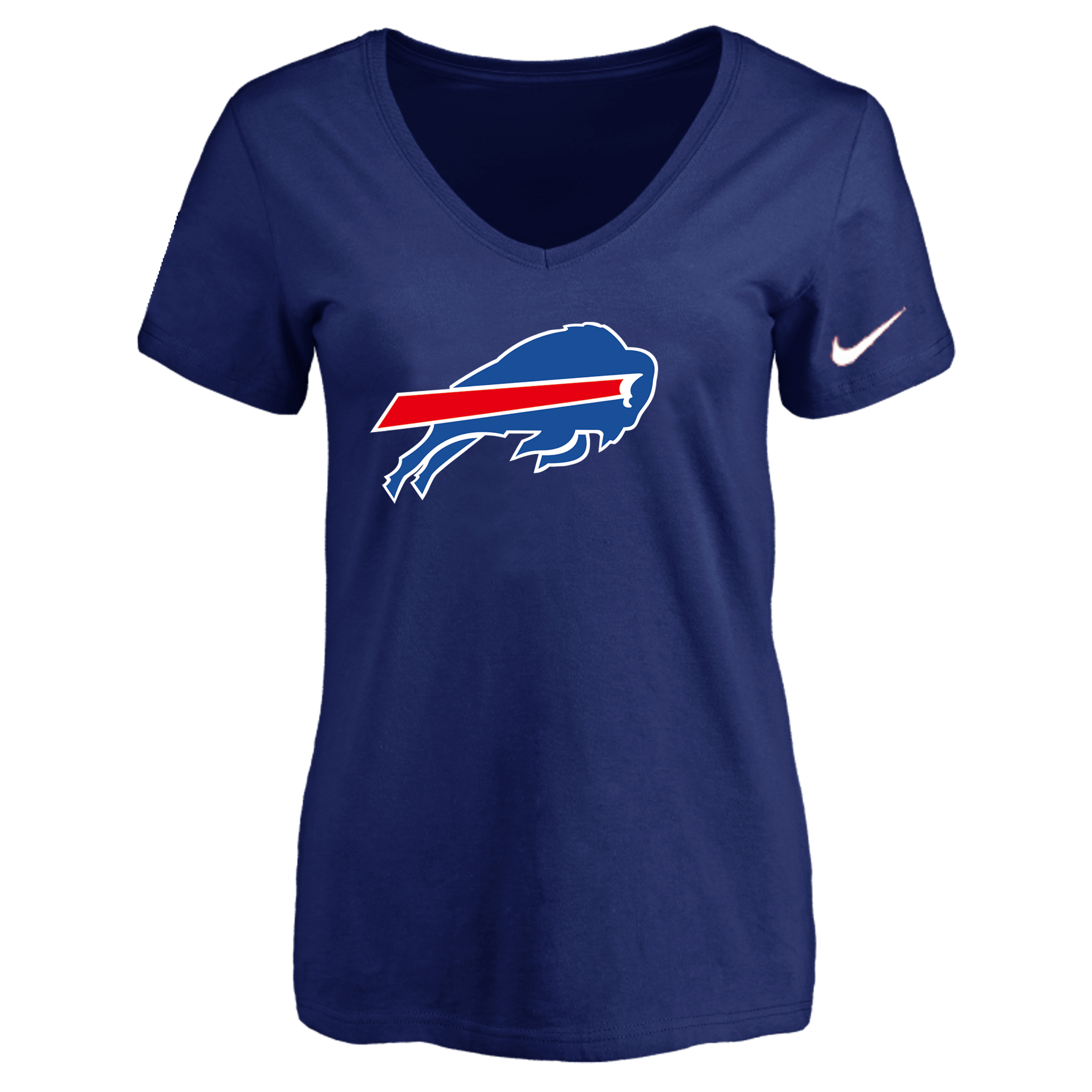 Buffalo Bills D.Blue Women's Logo V neck T-Shirt