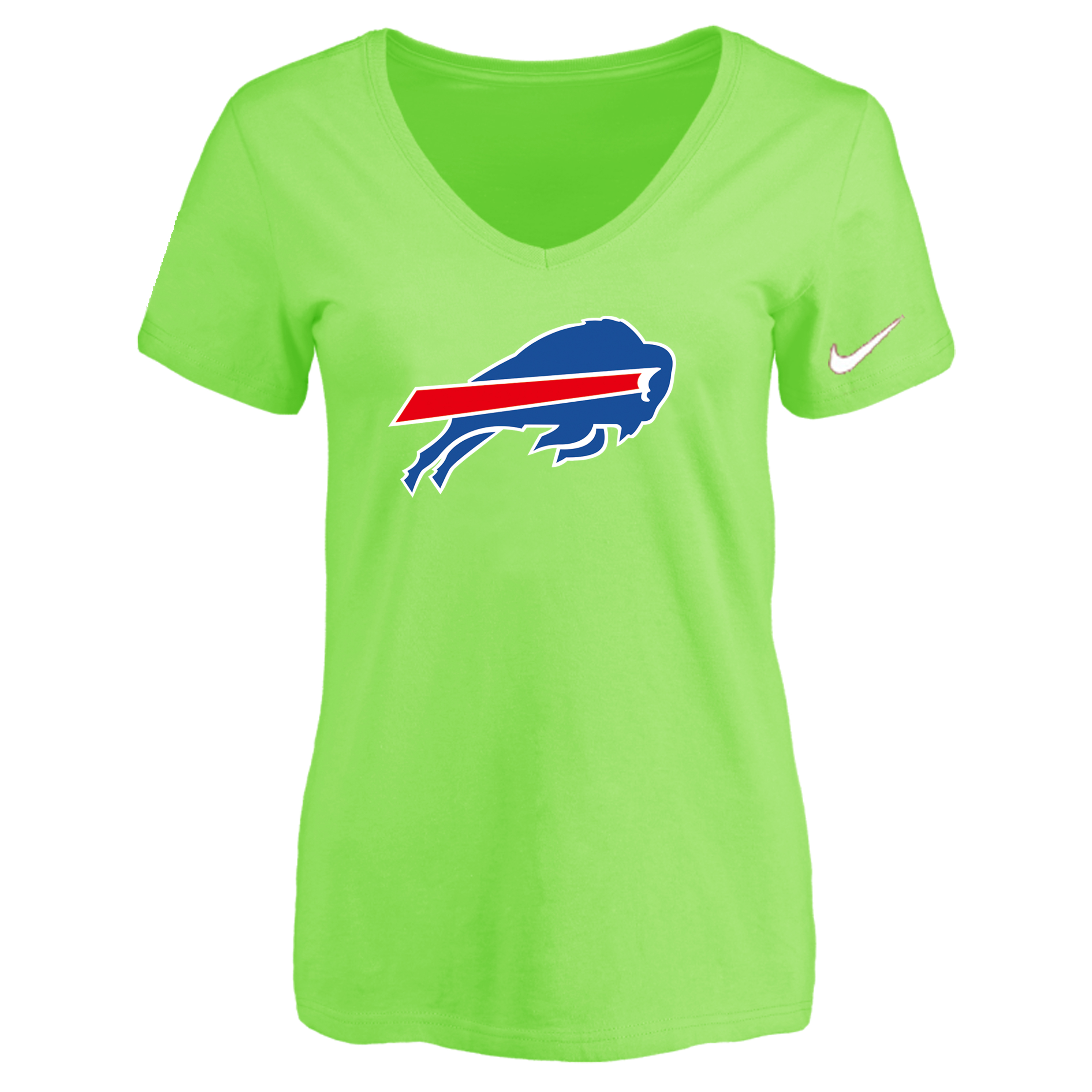 Buffalo Bills L.Green Women's Logo V neck T-Shirt