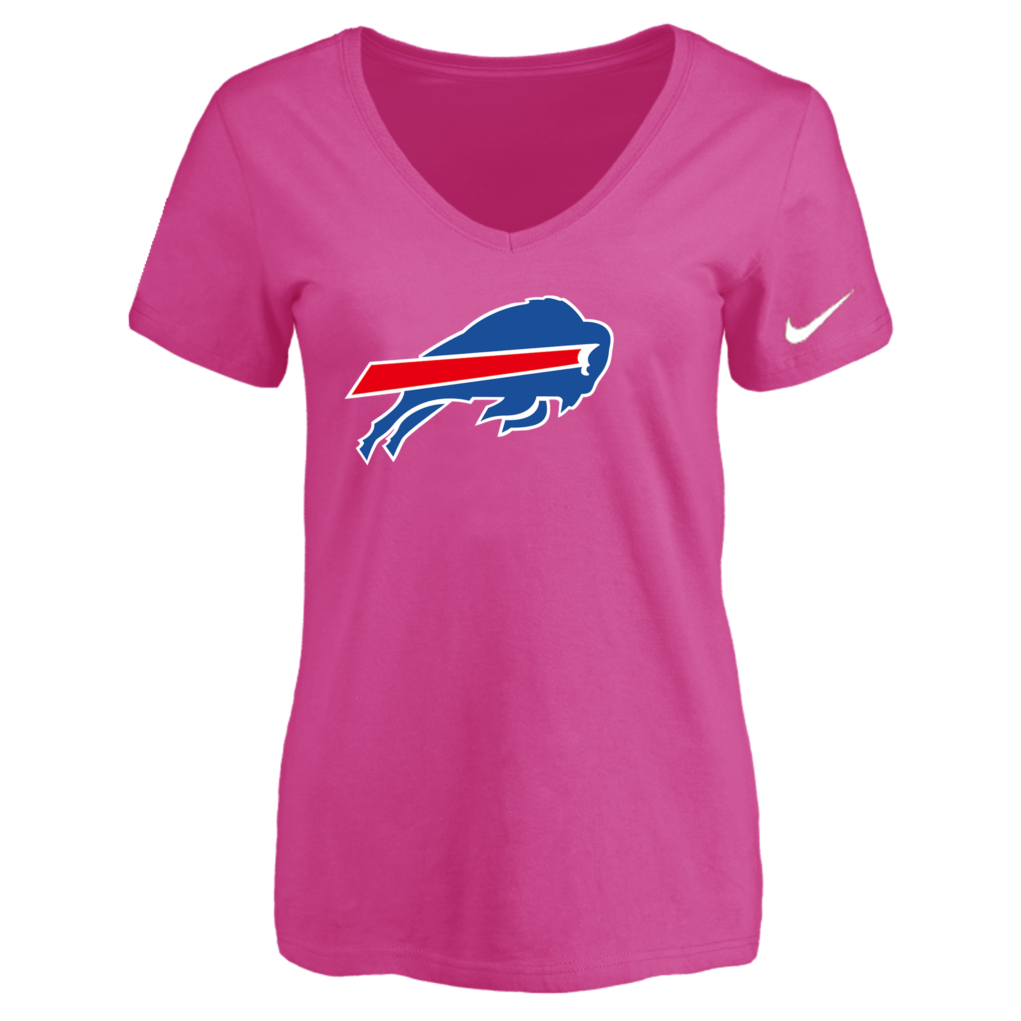 Buffalo Bills Peach Women's Logo V neck T-Shirt