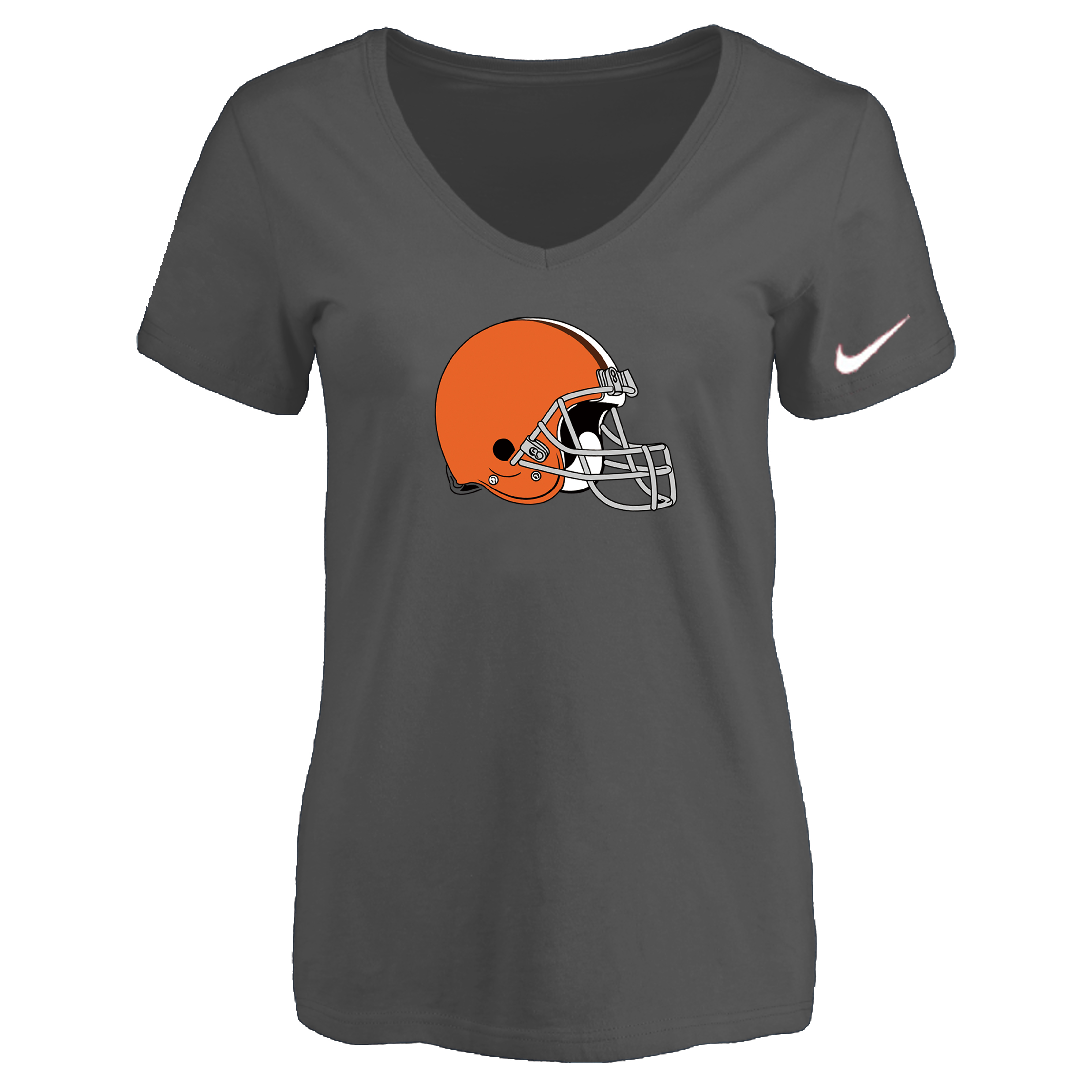 Cleveland Browns D.Gray Women's Logo V neck T-Shirt