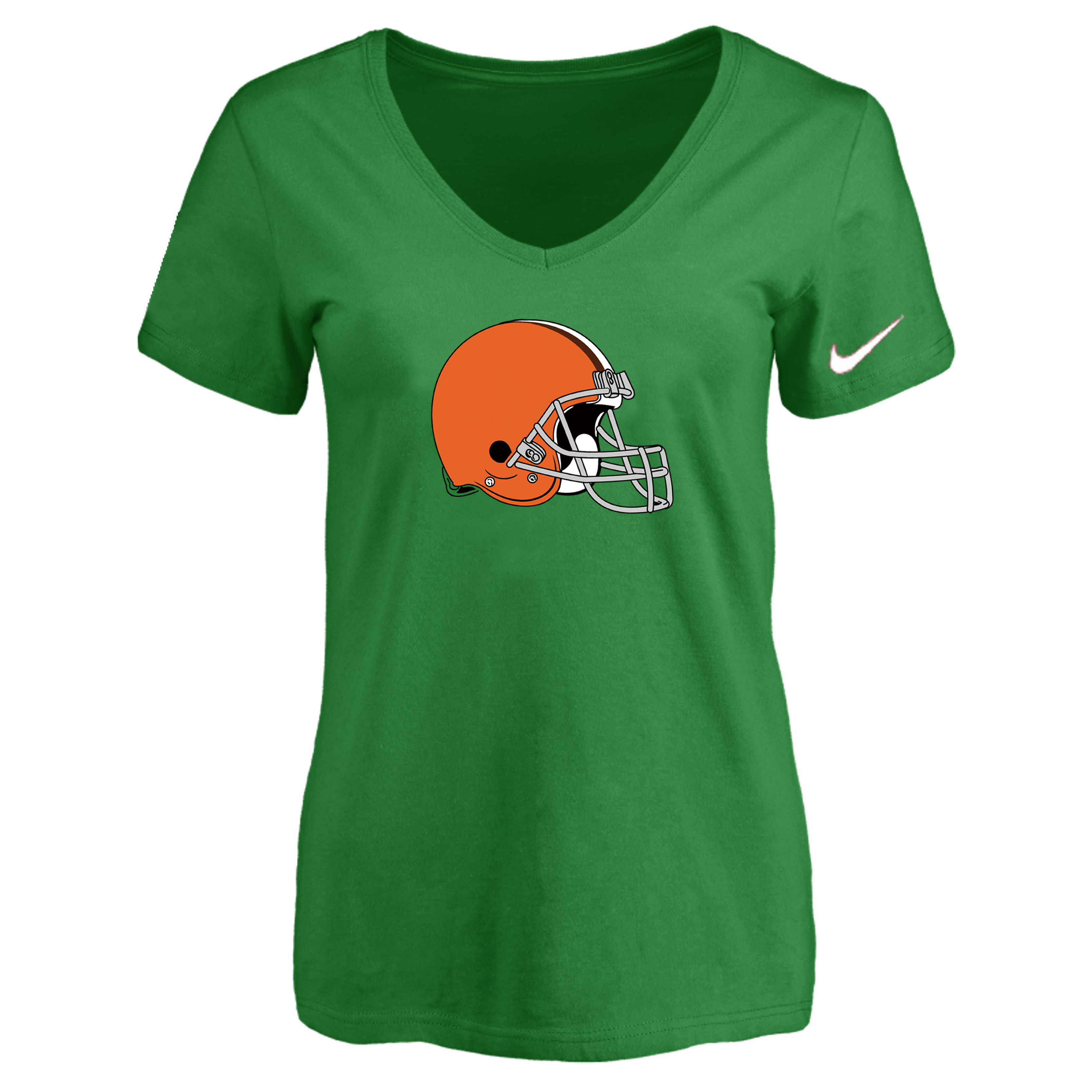 Cleveland Browns D.Green Women's Logo V neck T-Shirt