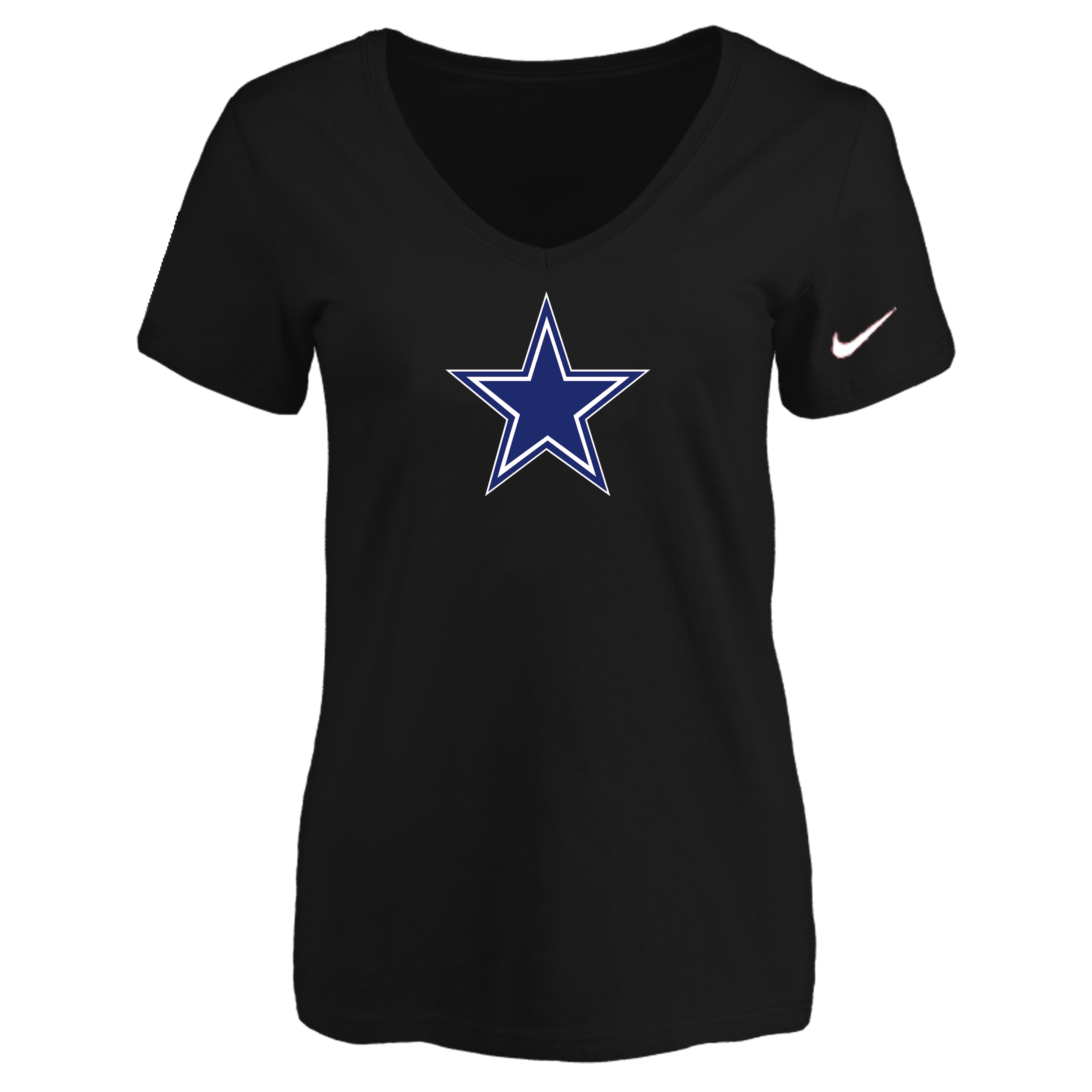 Dallas Cowboys Black Women's Logo V neck T-Shirt