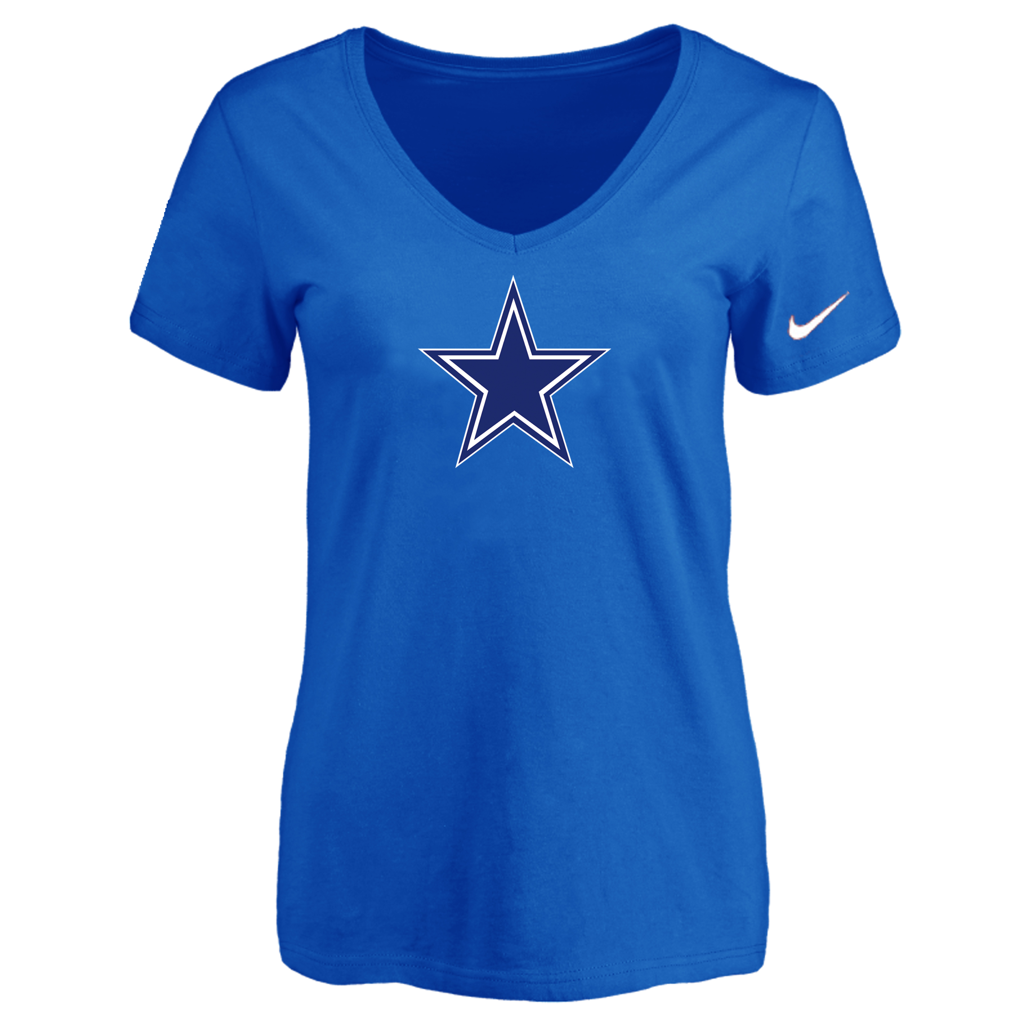 Dallas Cowboys Blue Women's Logo V neck T-Shirt