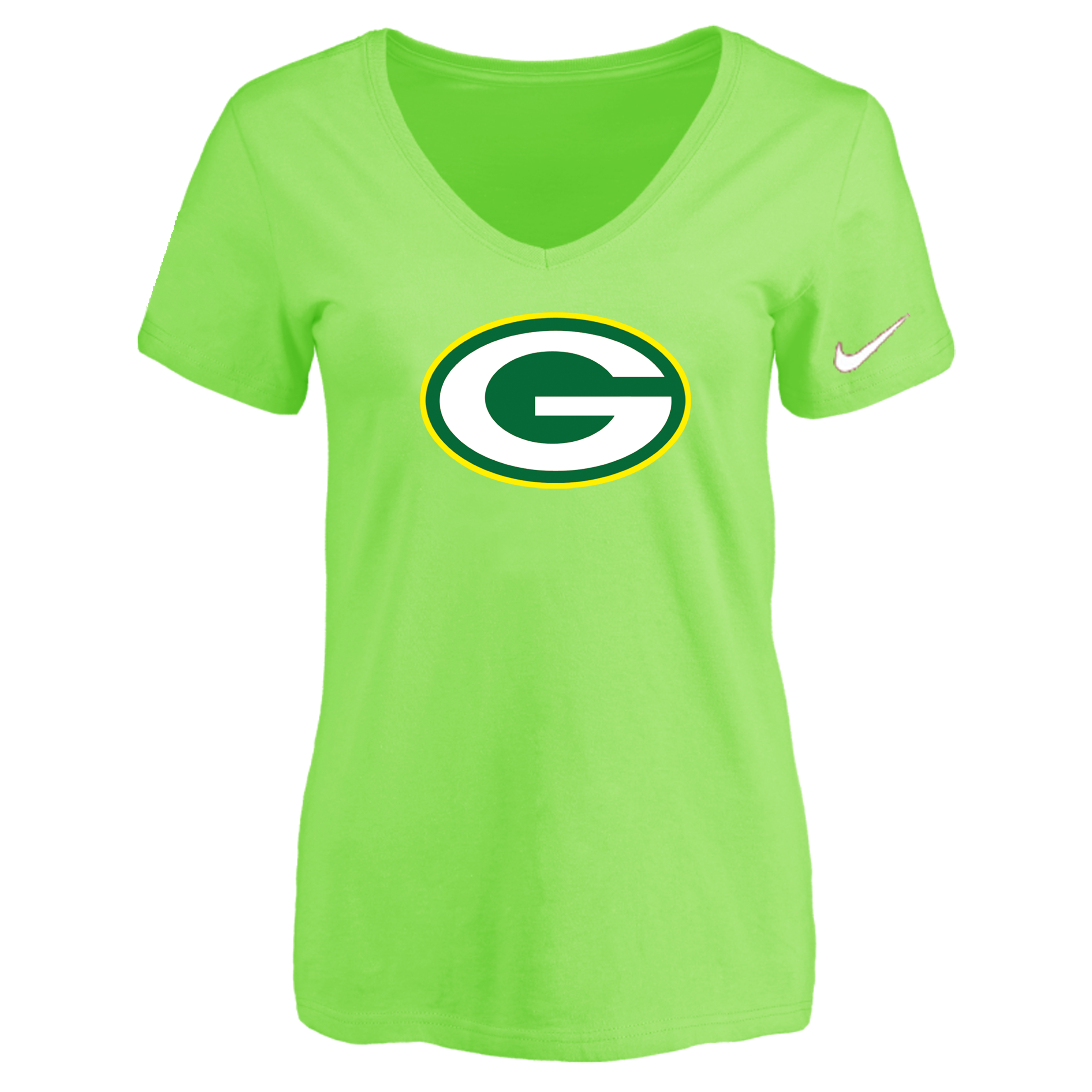 Green Bay Packers L.Green Women's Logo V neck T-Shirt