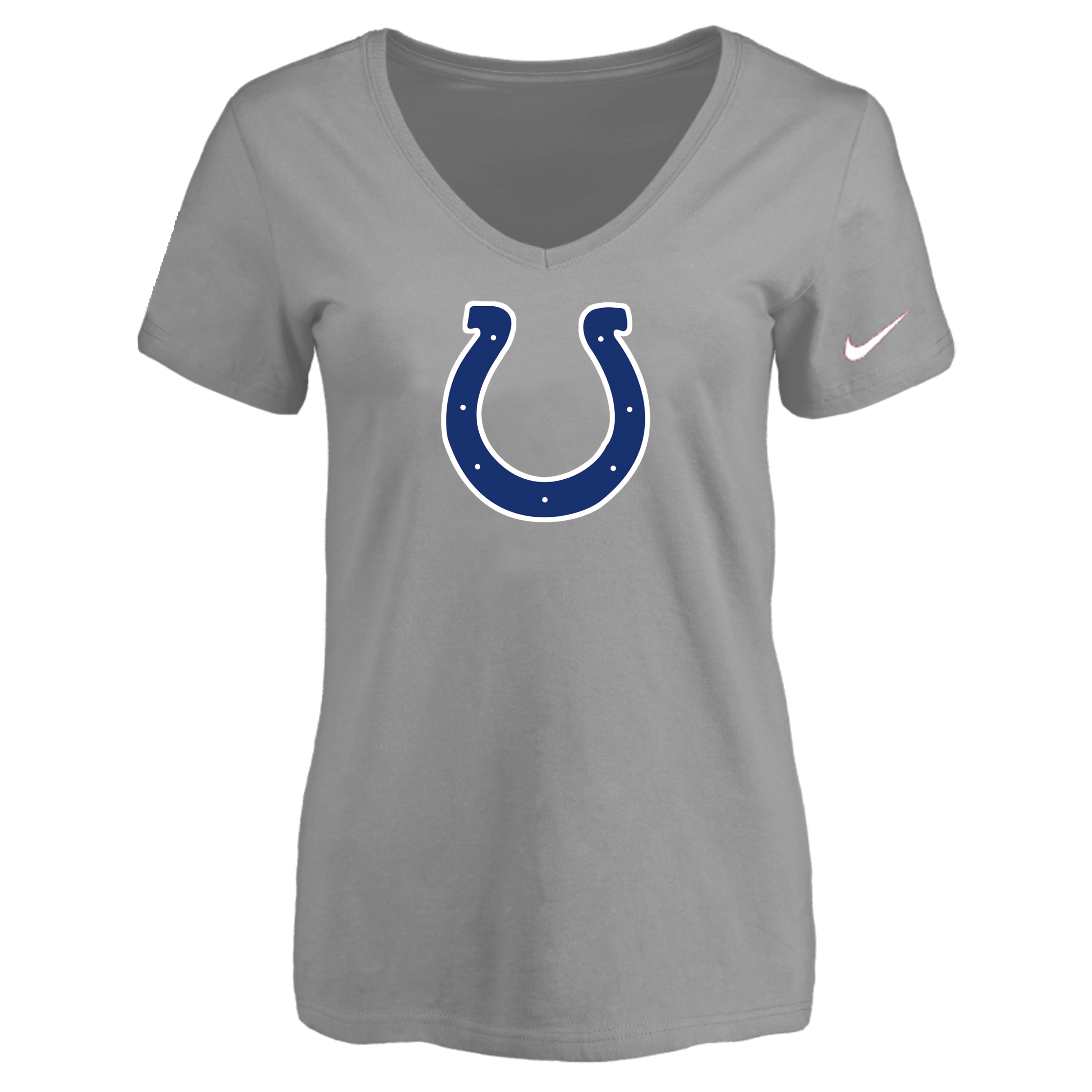 Indiannapolis Colts L.Gray Women's Logo V neck T-Shirt