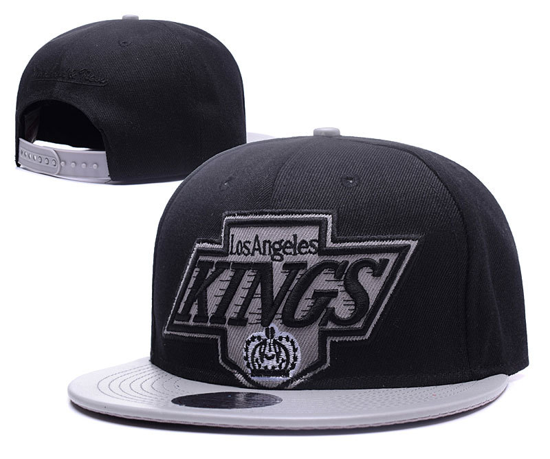 Kings Team Logo Black Mitchell & Ness Adjustable Hat GS