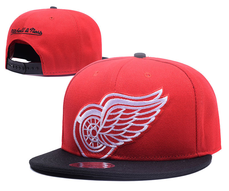 Red Wings Team Logo Red Mitchell & Ness Adjustable Hat GS