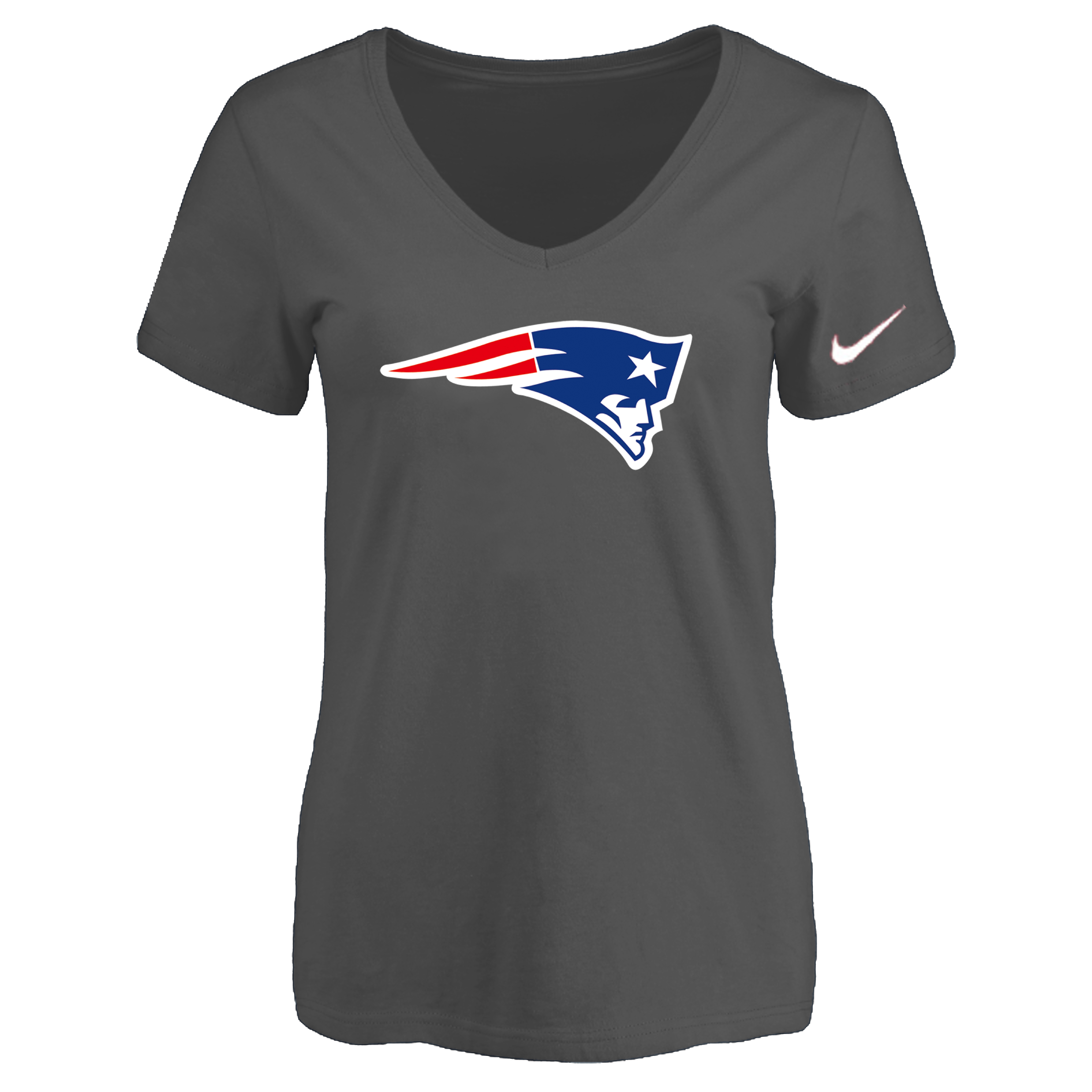 New England Patriots D.Gray Women's Logo V neck T-Shirt