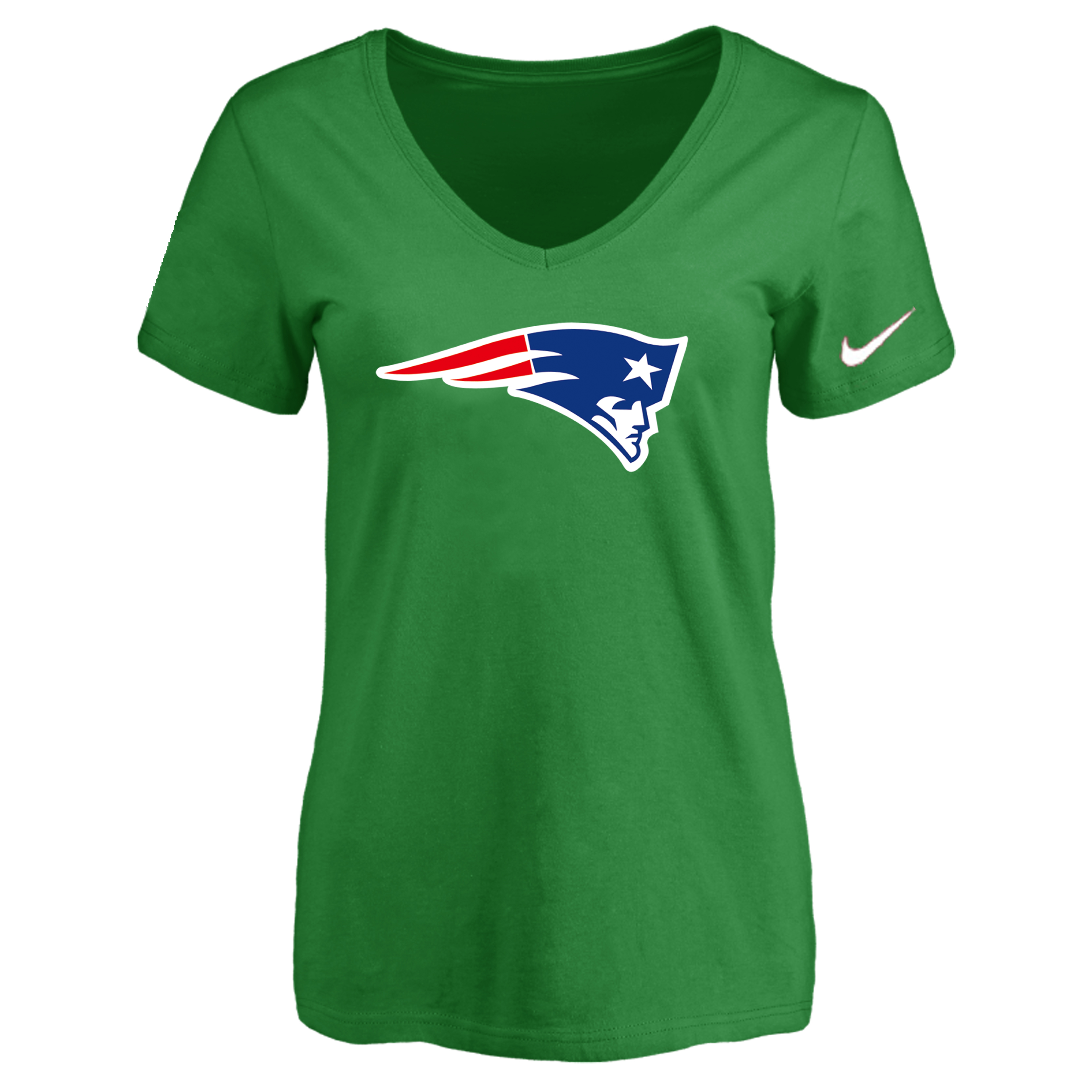 New England Patriots D.Green Women's Logo V neck T-Shirt