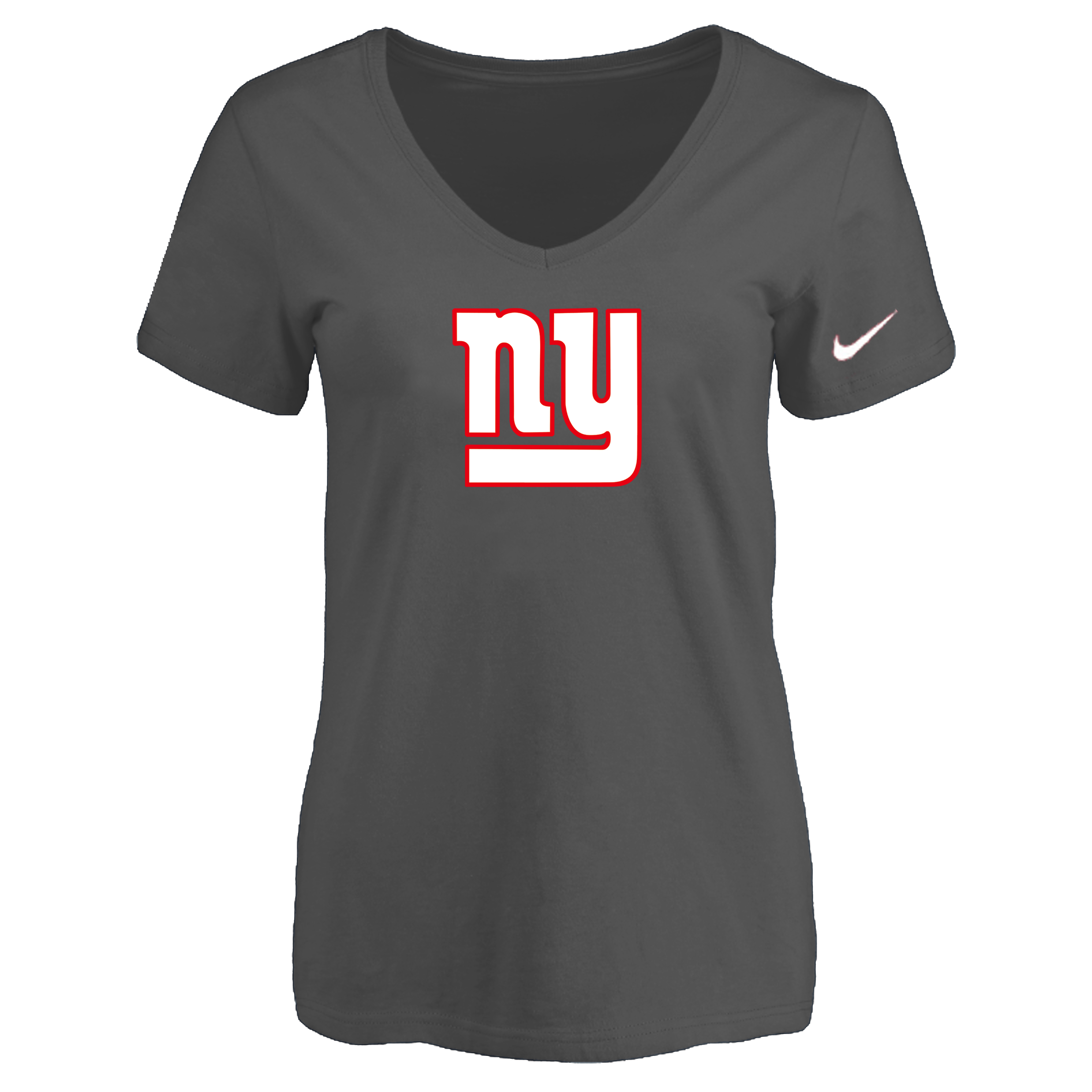 New York Giants D.Gray Women's Logo V neck T-Shirt