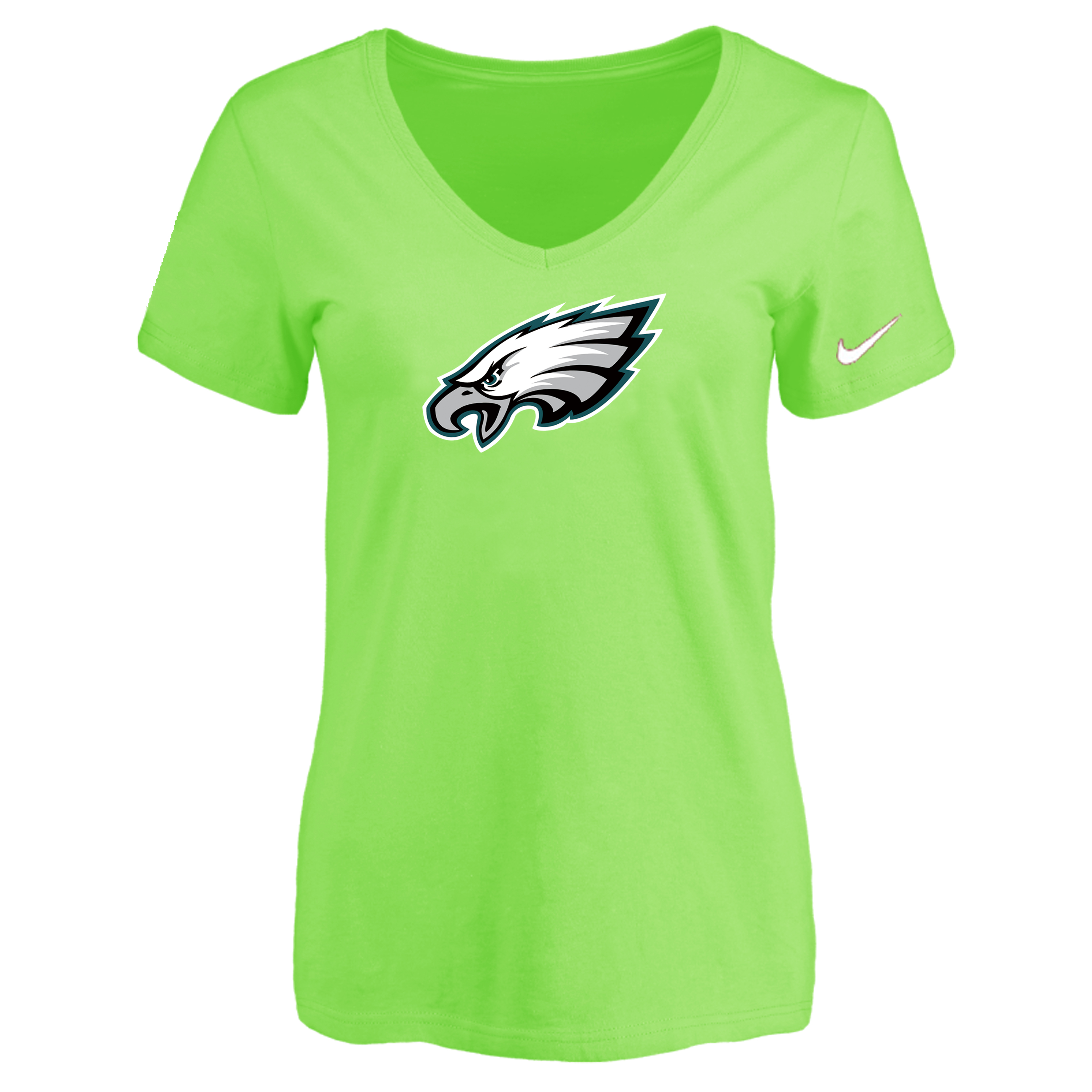 Philadelphia Eagles L.Green Women's Logo V neck T-Shirt