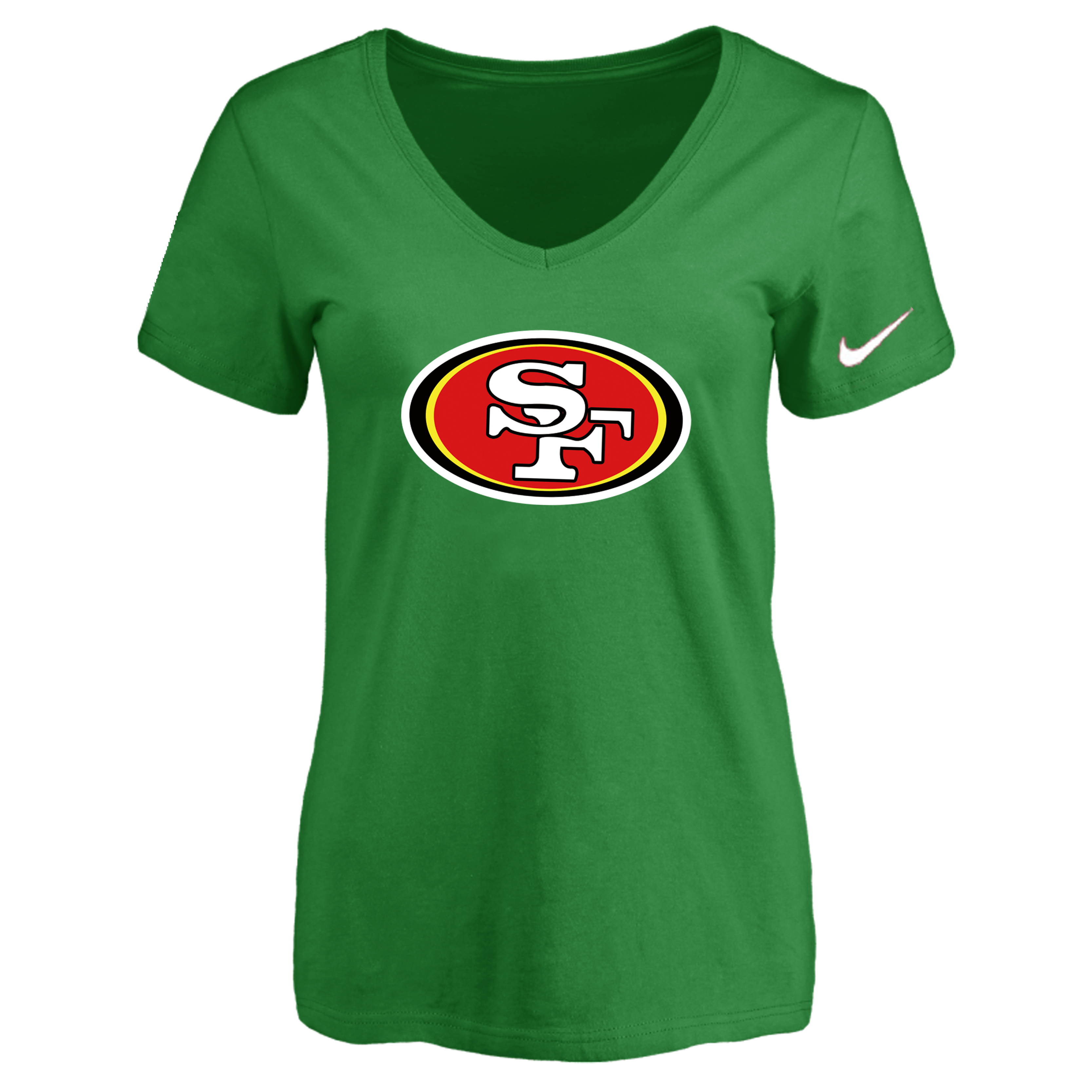 San Francisco 49ers D.Green Women's Logo V neck T-Shirt