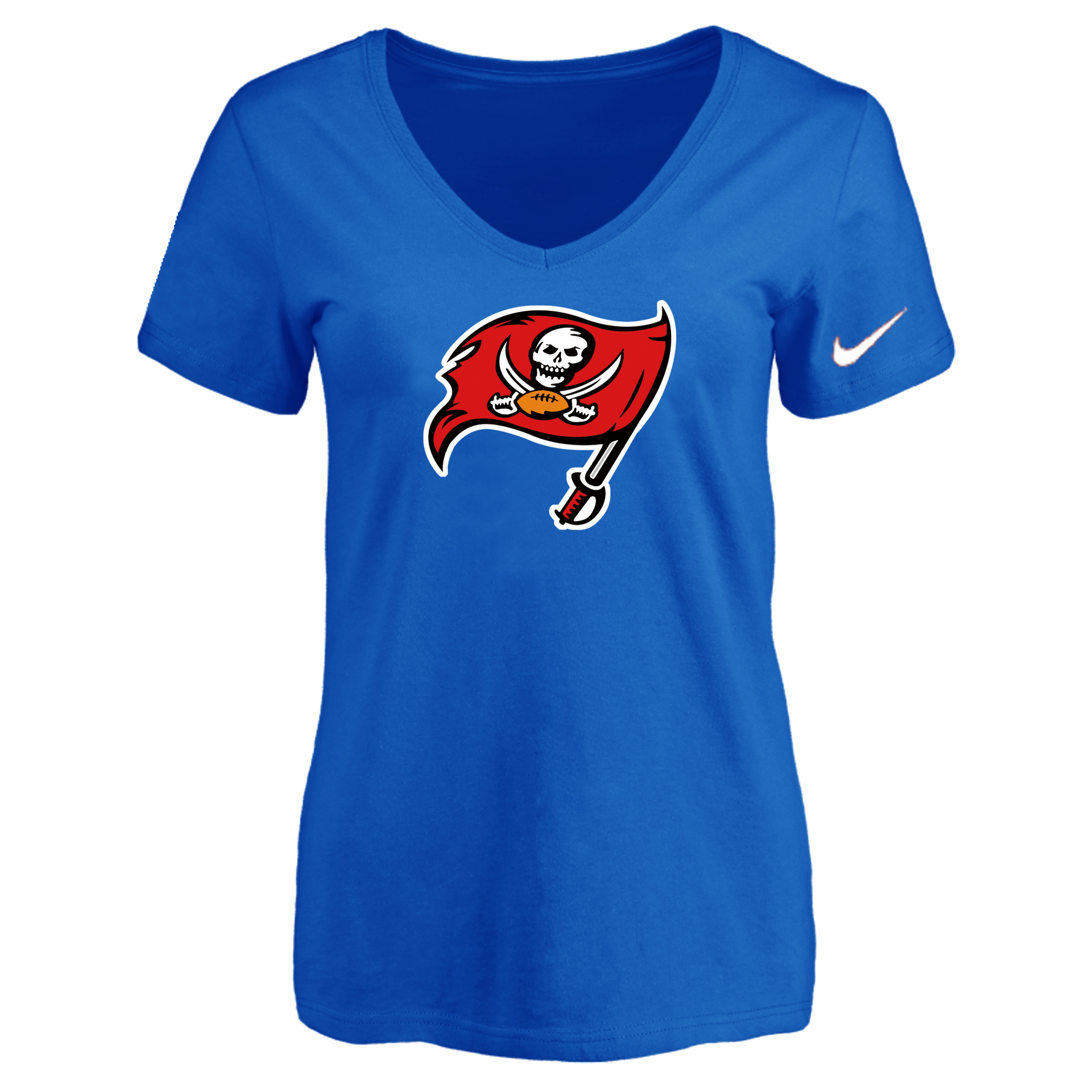 Tampa Bay Rays Blue Women's Logo V neck T-Shirt