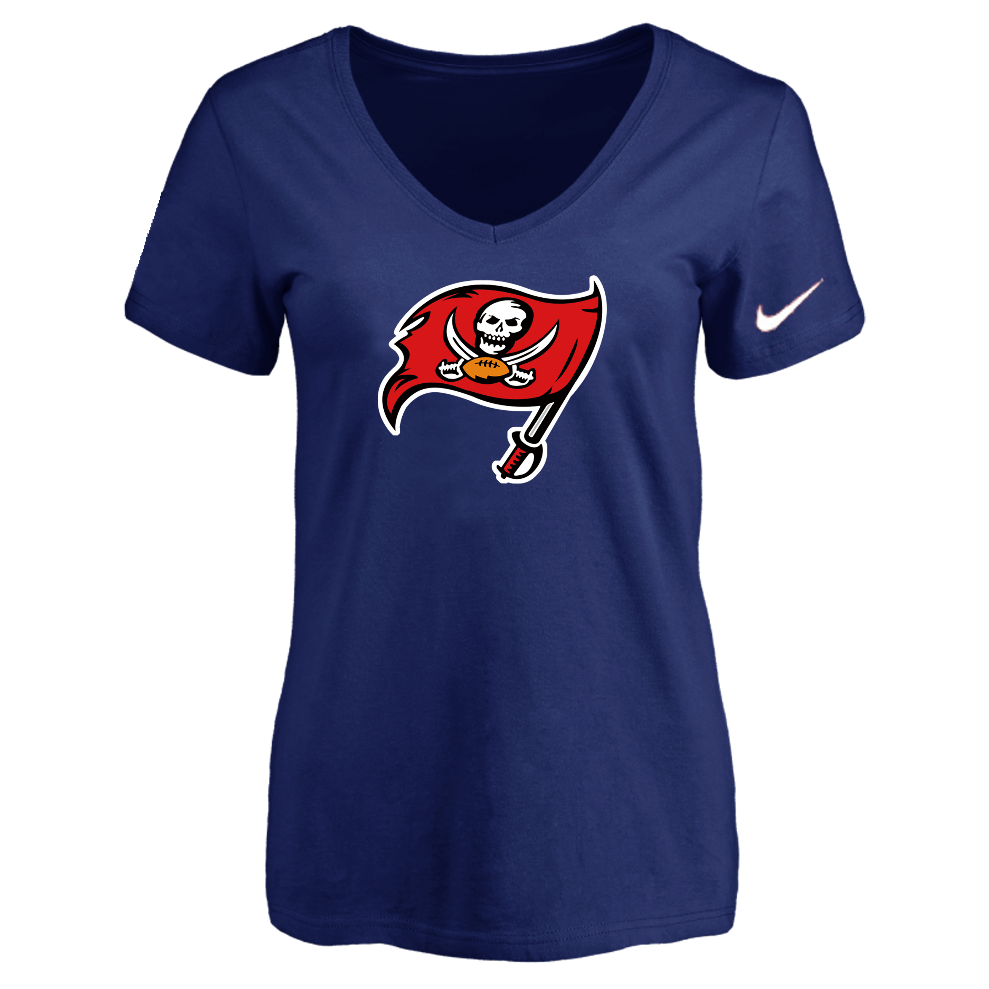 Tampa Bay Rays D.Blue Women's Logo V neck T-Shirt