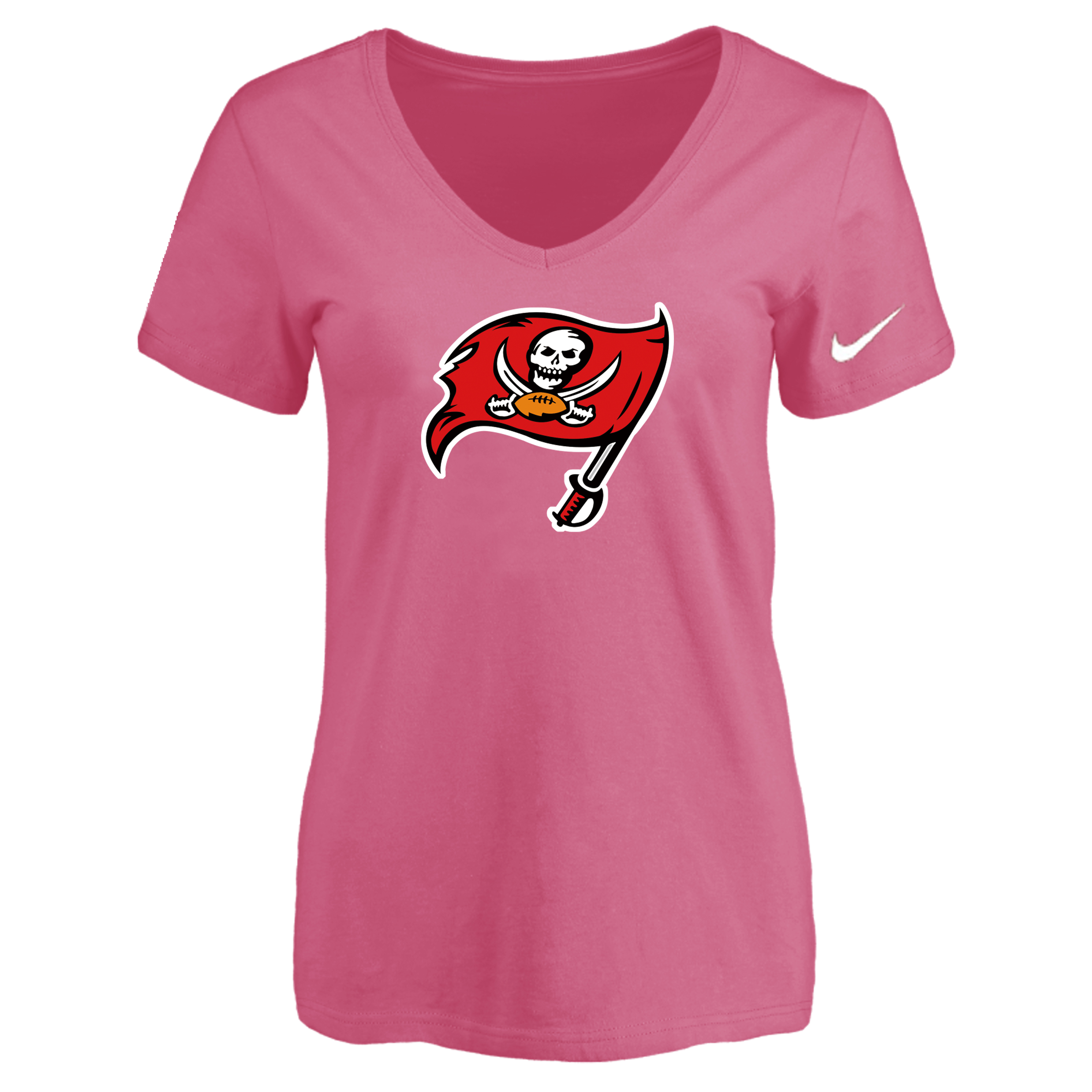 Tampa Bay Rays Pink Women's Logo V neck T-Shirt